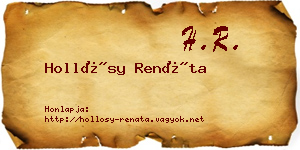 Hollósy Renáta névjegykártya